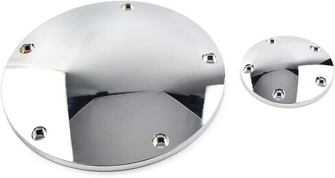 Three T CNC Aluminum Derby Cover + Points Covers Set for Harley Dyna 1999-2017, for Softail 1999-UP, for Touring FLHT FLHR FLHX FLTR FLHTCUTG 1999-2015, Chrome in Kuwait