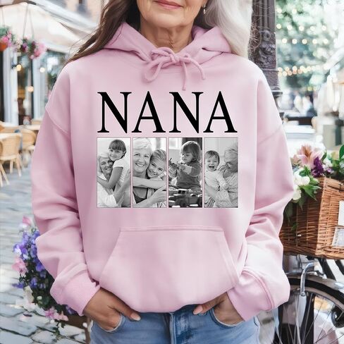 GODMERCH Custom Mama Grandma Photo T-Shirts Personalized Family Mother's Day Valentine Birthday Gifts for Women in Saudi Arabia