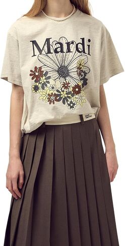Women's FlowerMardi Jardin Graphic T-Shirt - 100% Cotton Relaxed Fit in Saudi Arabia