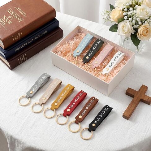 Kenning 30 Pcs LDS Easter Gifts Walk with Me Keychains Bulk 2026 Youth Theme LDS Missionary Keychains Mormon Christian Baptism Gifts for Young Women Young Men Seminary Church Keepsake in Saudi Arabia