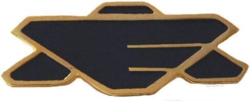 دبوس معدني أسود للجنسين من Babylon 5 Earth Alliance مع حجر أبيض in Kuwait