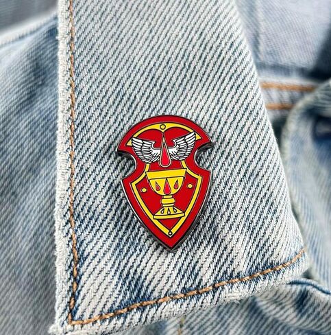 Blood Angels Heraldry of Chapters Shield Symbol Imperium Man Fantasy War Board Video Game 1.25" Enamel Pin Badge in Saudi Arabia