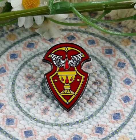 Blood Angels Heraldry of Chapters Shield Symbol Imperium Man Fantasy War Board Video Game 1.25" Enamel Pin Badge in Saudi Arabia