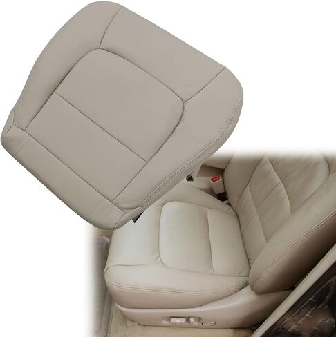 SecosAutoparts Perforated Ivory Tan Front Driver Side Bottom Microfiber Leather Seat Cover Replacement Compatible with Lexus LX470 1998 1999 2000 2001 2002 2003 2004 2005 2006 2007 in Kuwait