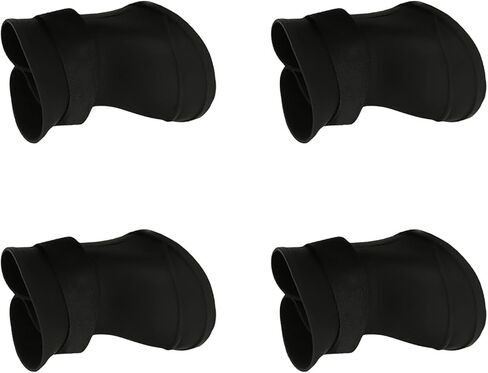 GLOGLOW 4pcs Pet Dog Boots, Pet Dog Puppy Silicone Fashionable Pet Dog Cute Waterproof Boots Anti Slip Protective Rain Shoes Anti Slip Puppy Pet Dog Walking Shoes(M Black) in Kuwait