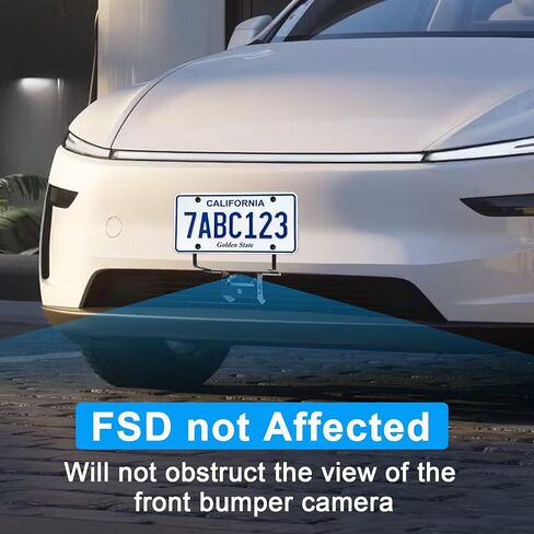 حامل لوحة الترخيص الأمامي لسيارة Tesla Model Y Juniper 2025 2026، بدون إطار لوحة ترخيص مثقاب لملحقات Tesla Model Y Juniper مع تصميم مضاد للسرقة in Saudi Arabia