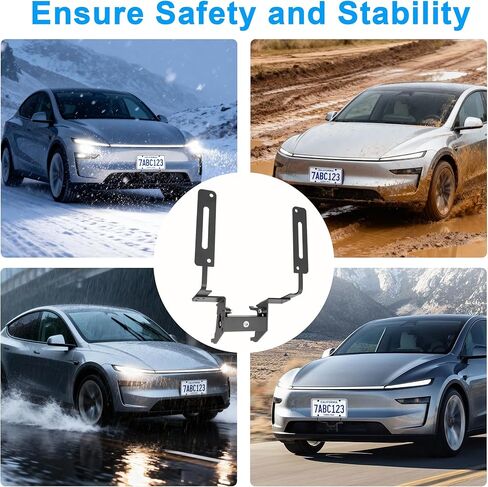 حامل لوحة الترخيص الأمامي لسيارة Tesla Model Y Juniper 2025 2026، بدون إطار لوحة ترخيص مثقاب لملحقات Tesla Model Y Juniper مع تصميم مضاد للسرقة in Saudi Arabia