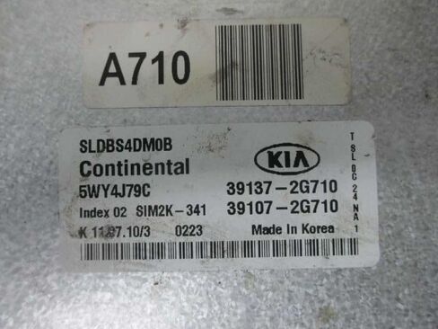 Engine ECM Control Module 2.4L Fits 10-13 SPORTAGE 39107-2G710 391072G710 in Saudi Arabia