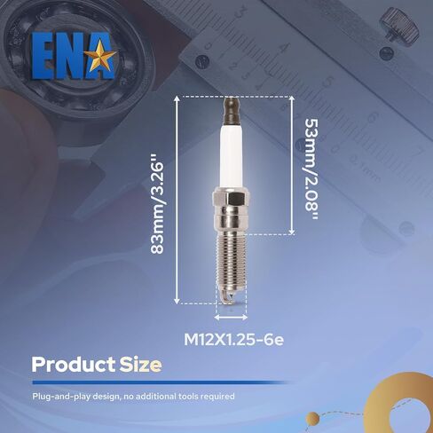 ENA Iridium Spark Plug for 91970 ILNAR8B7G 90644 Automotive Replacement Spark Plugs Compatible with Chevrolet Cruze 1.4L Equinox 1.5L Malibu 1.5L Buick Cascada 1.6L Encore 1.4L GMC Terrain L4 Set of 4 in Saudi Arabia
