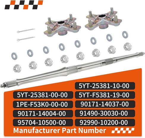 Rear Axle Shaft & Wheel Hubs Kit For Yamaha Raptor 350 YFM350 2004-2013 5YT-25381-10-00 1PE-F53K0-00-00 in Kuwait