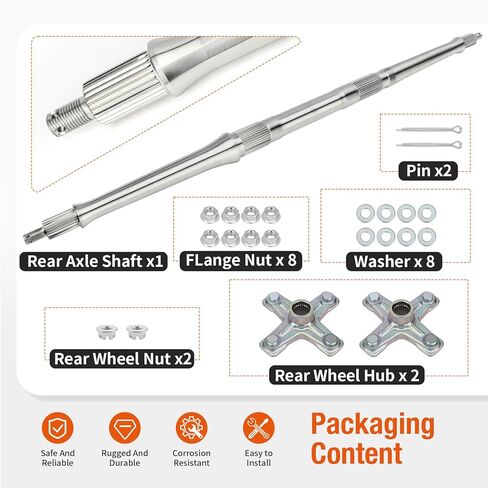 Rear Axle Shaft & Wheel Hubs Kit For Yamaha Raptor 350 YFM350 2004-2013 5YT-25381-10-00 1PE-F53K0-00-00 in Kuwait