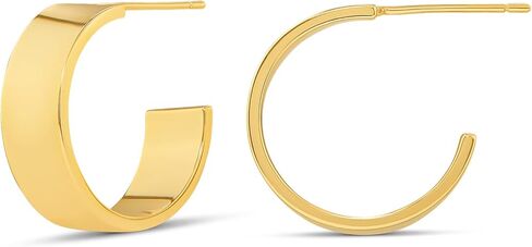 Amazon Essentials 14K Plated Square Edge Hoop 18mm, in Saudi Arabia