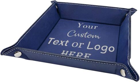 Hat Shark Customized 3D Laser Engraved Valet Tray Jewelry Organizer - Your Custom Text and/or Logo Here (6in Rawhide) in Saudi Arabia