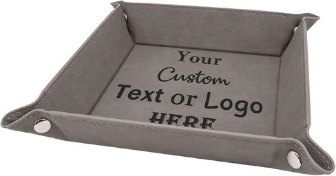 Hat Shark Customized 3D Laser Engraved Valet Tray Jewelry Organizer - Your Custom Text and/or Logo Here (6in Rawhide) in Saudi Arabia
