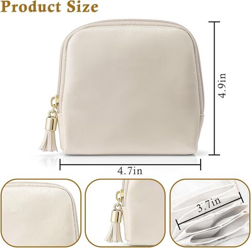 حقيبة مجوهرات سفر صغيرة مثالية على شكل بجعة، هدايا عيد الحب للنساء، حقائب مجوهرات محمولة ذات سعة كبيرة مع سحاب، حقيبة تخزين لتنظيم المجوهرات باللون البيج المخملي لحلقات السوار in Kuwait