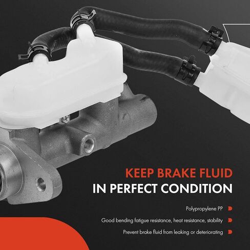 A-Premium Brake Master Cylinder with Reservoir and Cap Compatible with Honda Vehicles - For Fit 2009 2010 2011, L4 1.5L - Replaces 46100TF0Y01, 46101TK6305 in Saudi Arabia