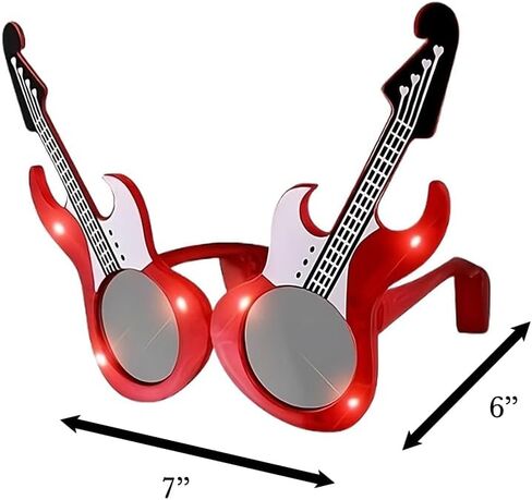 blinkee Guitar LED Sunglasses Red in Kuwait