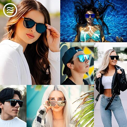 NEVEN Cambridge TR90 Polarized Rectangular Sunglasses For Men & Women - UV 400 Sunglasses for Timeless Style in Saudi Arabia
