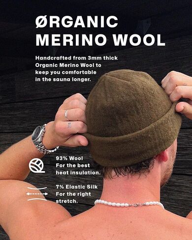 Sauna Hat – Natural Merino Wool Sauna Accessory for Heat Protection – Eco-Friendly, Lightweight & Durable in Kuwait