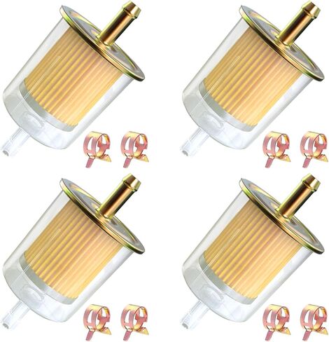smseace 6pcs 5/16" Fuel Filter 1/4" Gas Inline Fuel Filter with Magnet,12pcs Hose Clamp for Motorcycle Tractors Cars Trucks Accessories 1/4 Inch x 5/16 Inch Universal Gas Inline Fuel Filters in Saudi Arabia