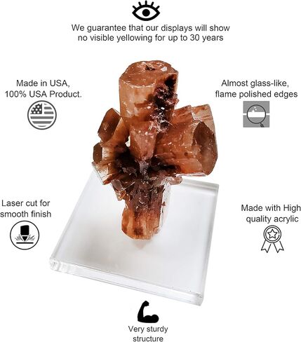 Clear Choice 12 Pack Acrylic Laser Cut Bases Unpeel | Multipurpose, Display Small Pottery, Mineral Specimens, Mini Figuring’s and More (2.00 x 2.000 x .187) in Kuwait