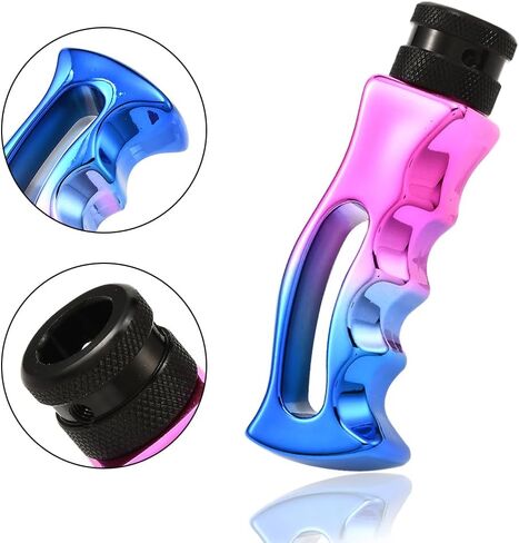 مقبض ناقل الحركة في السيارة، مقبض سكين بمقبض مسدس، مقبض ناقل الحركة من الراتنج، ملحقات ناقل الحركة اليدوي العالمي للسيارة مع محول ومفتاح ربط (متعدد الألوان) in Kuwait