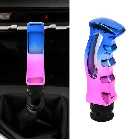 مقبض ناقل الحركة في السيارة، مقبض سكين بمقبض مسدس، مقبض ناقل الحركة من الراتنج، ملحقات ناقل الحركة اليدوي العالمي للسيارة مع محول ومفتاح ربط (متعدد الألوان) in Kuwait