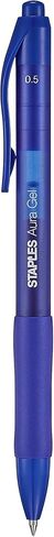 STAPLES Retractable Gel Pens, Fine Point 0.5mm, Blue Ink, 36 Pack – Aura Precision Gel Pens for Office & Classroom Use in Saudi Arabia