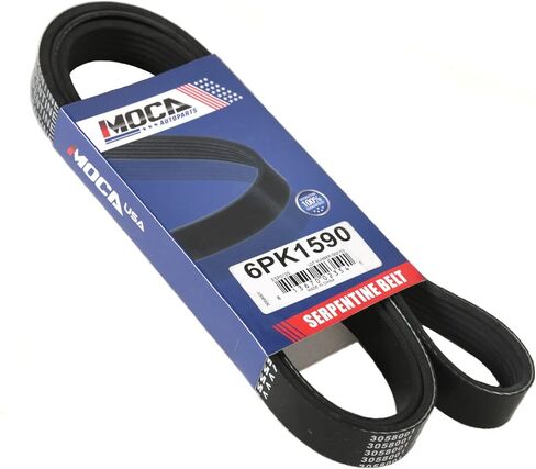 6PK1590 Serpentine Belt fit 2003-2006 for Toyota Matrix 1.8L, 2005-2009 for Subaru Outback 3L, 2009-2012 for Audi A4 2L, A4 Quattro 2L, 2013-2015 for Dodge Dart 2L, 2014 for Ford Fusion 1.6L in Saudi Arabia