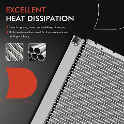 A-Premium Aluminum Engine Coolant Radiator Assembly with Transmission Oil Cooler Compatible with Toyota Sienna 2004 2005 V6 3.3L, with Towing Package, Replace# 160410A400, 160410A402 in Saudi Arabia