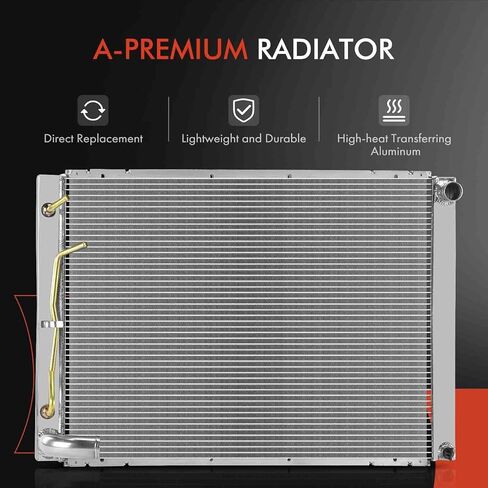 A-Premium Aluminum Engine Coolant Radiator Assembly with Transmission Oil Cooler Compatible with Toyota Sienna 2004 2005 V6 3.3L, with Towing Package, Replace# 160410A400, 160410A402 in Saudi Arabia