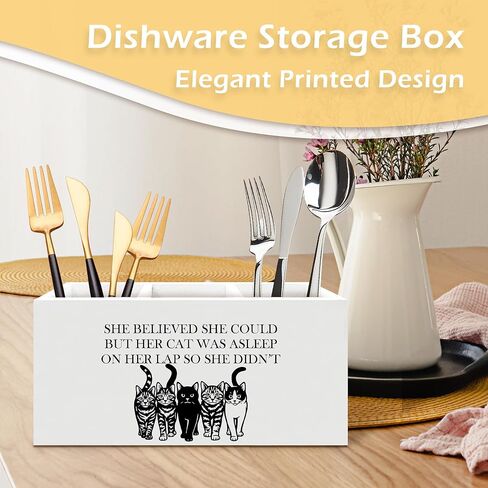 Funny Cat Pen Pencil Holder, Cat Mom Lady Lover Gifts, Cats Desk Accessories, She Believed She Could Kitty Wooden Pen Pencil Organizer for Home Office Desk Decor in Kuwait