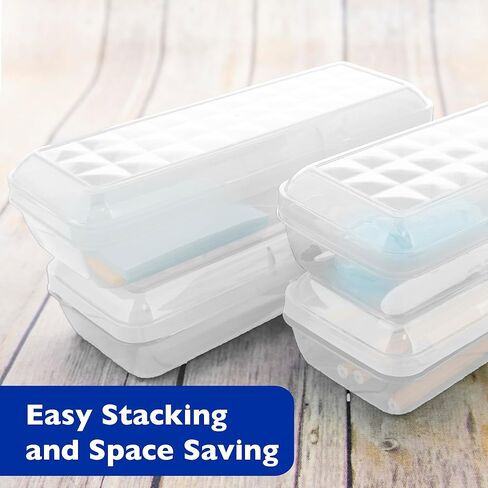BAZIC PRODUCTS Plastic Pencil Case, Multi Purpose Organizer & Supply Holder, Clear Box Design, Durable Plastic Storage for School, Office, Classroom & Craft Supplies, 4-Pack in Saudi Arabia