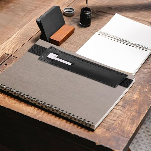 Elastic Notebook Pen Holder 6 Pack, Adjustable Leather Strap Pen Loop for Journal, Planner, Notebooks, Pencils, Office School Supplies in Saudi Arabia