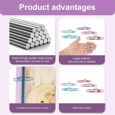 20PCS 2.75'' Colorful Heart Pen Clips and Holders, Metal Pen Clips, Paper Clip Pen Holders for Journal, Planner, Office School Supplies(Blue, Pink, Purple, Green, Red) in Kuwait