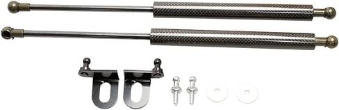 TSUBASA Lift Supports for Nissan 370Z Fairlady Z Z34 2009-2020 Front Hood Bonnet Modify Gas Struts Carbon Fiber Shock Dampers Spring Prop Rod Bar (2PCS) (Normal Black) in Saudi Arabia
