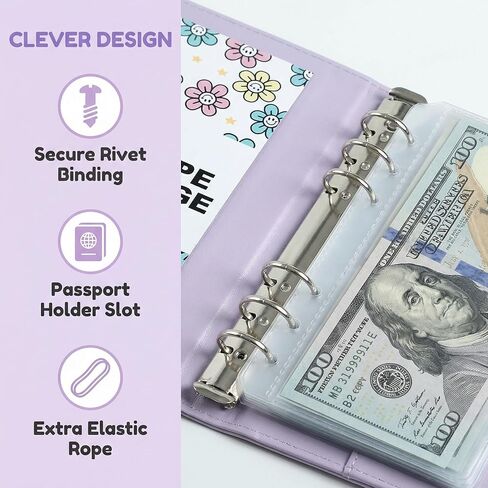 2Pcs 100 Envelopes Money Saving Challenge, Motivational Savings Challenge Binder, Durable Cash Organizer with Inspiring Quotes, Savings Challenges Book to Plan and Save $5,050(Black+blue) in Saudi Arabia