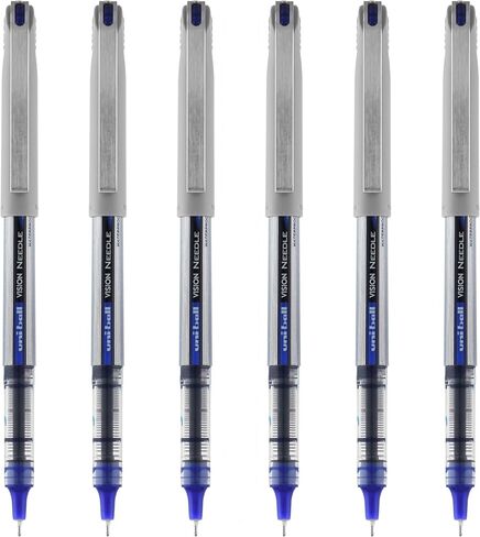 uniball Vision Needle Rollerball Pen, Fine Point (0.7mm), Blue Ink, 6 Pens in Saudi Arabia
