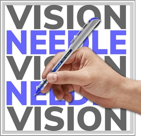 uniball Vision Needle Rollerball Pen, Fine Point (0.7mm), Blue Ink, 6 Pens in Saudi Arabia