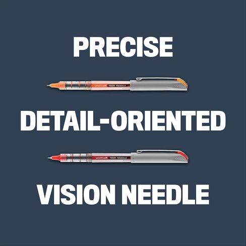 uniball Vision Needle Rollerball Pen, Fine Point (0.7mm), Blue Ink, 6 Pens in Saudi Arabia