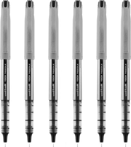 uniball Vision Needle Rollerball Pen, Fine Point (0.7mm), Blue Ink, 6 Pens in Saudi Arabia