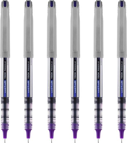 uniball Vision Needle Rollerball Pen, Fine Point (0.7mm), Blue Ink, 6 Pens in Saudi Arabia