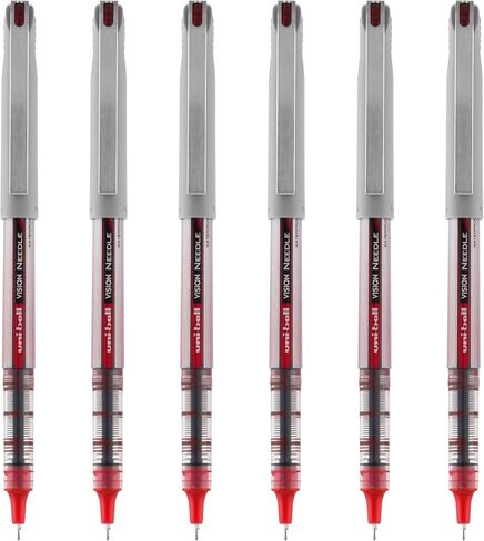 uniball Vision Needle Rollerball Pen, Fine Point (0.7mm), Blue Ink, 6 Pens in Saudi Arabia