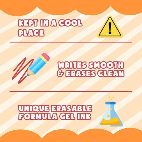 12 قلم حبر جاف قابل للمسح بألوان متنوعة، رأس رفيع 0.5 مم، أقلام حبر قابلة للمسح ناعمة وقابلة لإعادة الملء للفصل الدراسي والمكتب والكتابة اليومية in Kuwait