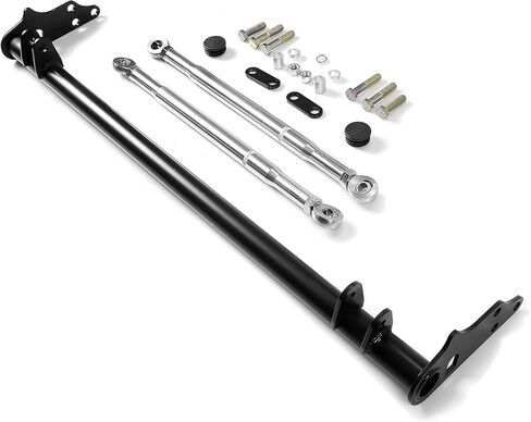 Front Suspension Traction Control Tie Bar Compatible with 1988-1991 Honda Civic CRX Black Steel Lower Tie Bar Suspension Control Arm Kit Steel & Aluminium Powder Coated in Kuwait