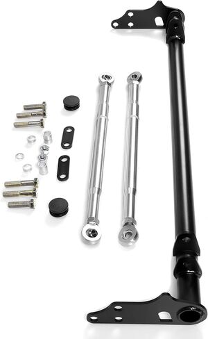 Front Suspension Traction Control Tie Bar Compatible with 1988-1991 Honda Civic CRX Black Steel Lower Tie Bar Suspension Control Arm Kit Steel & Aluminium Powder Coated in Kuwait
