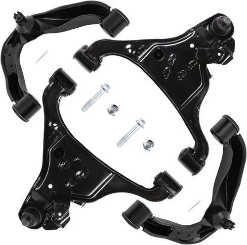 4 قطعة مجموعة 2WD 4WD طقم التعليق الأمامي ذراع التحكم السفلي استبدال ذراع التحكم العلوي لـ 2005-2018 لنيسان فرونتير 2005-2015 Xterra 2005-2012 باثفايندر in Saudi Arabia