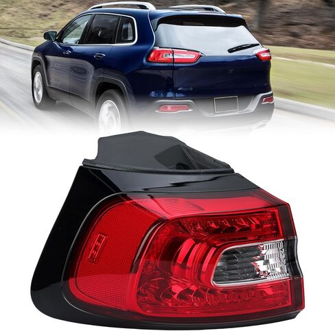 Tail Light Assembly Compatible with 2014-2018 Jeep Cherokee Outer Halogen Rear Lamp Replace 68102907AF Driver Side in Saudi Arabia