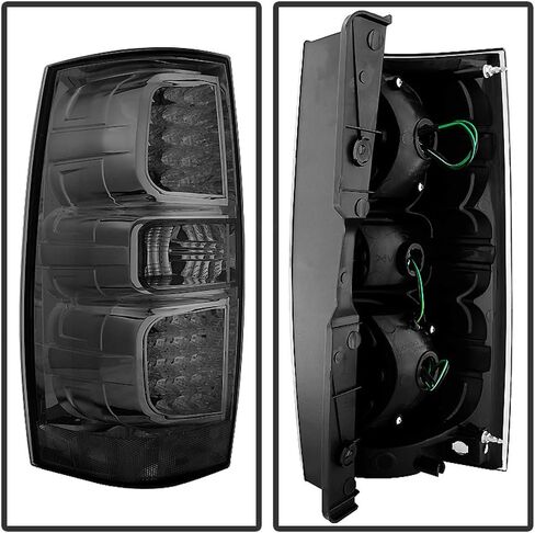 ACANII - For Smoke 2007-2014 Chevy Suburban Tahoe Yukon LED Tail Lights Brake Lamps Pair Set in Saudi Arabia
