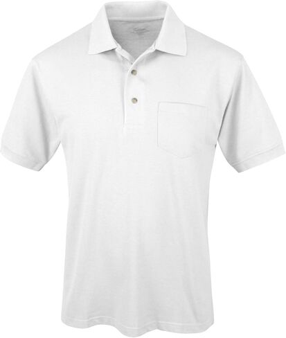 Big & Tall Polo Knits with Pocket to Colors for The Guy on a Budget up to 4XT (3XB, White) in Saudi Arabia